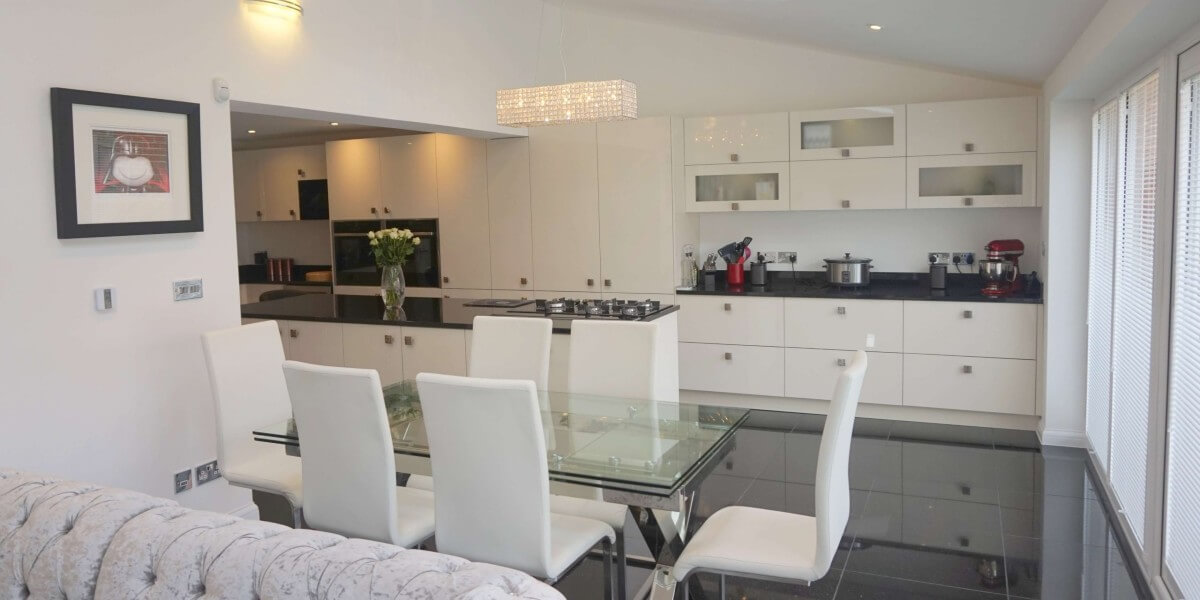 White Themed Kitchen Extension